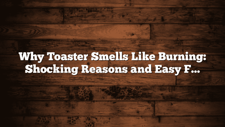 Why Toaster Smells Like Burning: Shocking Reasons and Easy Fixes