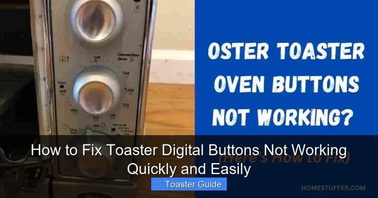 How to Fix Toaster Digital Buttons Not Working Quickly and Easily