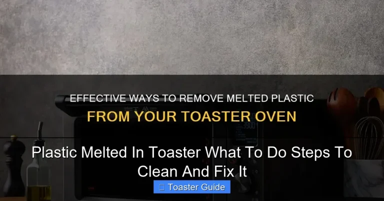Plastic Melted In Toaster What To Do Steps To Clean And Fix It