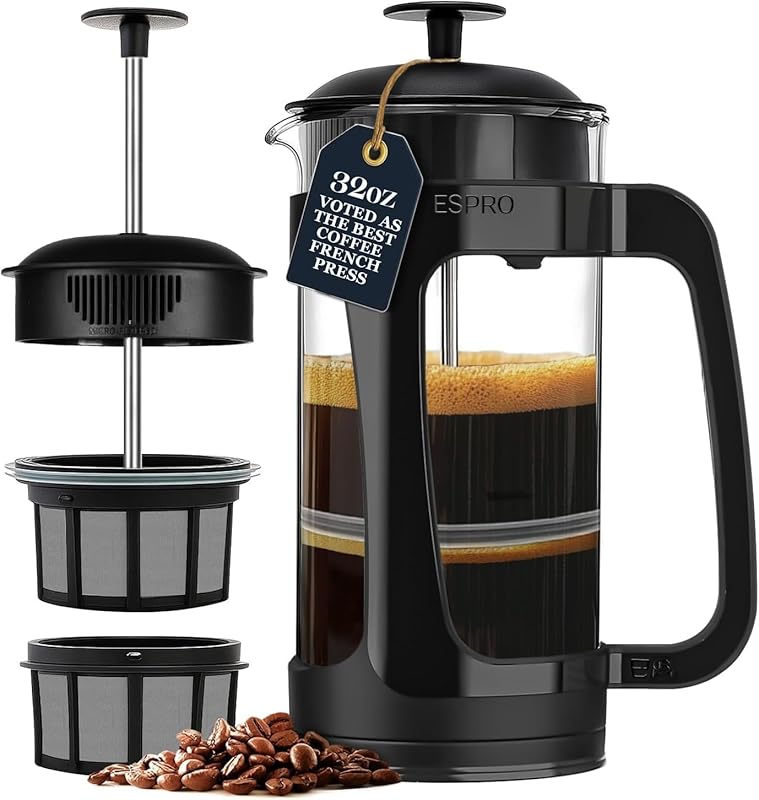 ESPRO P3 32 oz French Press Coffee Maker with Patented Double Micro-Fi