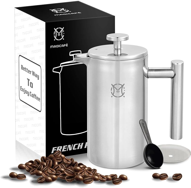Single Serve French Press Coffee Maker 12oz Small Stainless Steel Ther