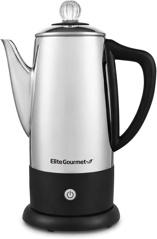 Elite Gourmet EC812 12-Cup Electric Coffee Percolator with Keep Warm F