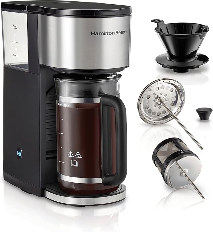 Hamilton Beach Home Barista 7-in-1 Coffee Maker with 6-Cup Carafe, Fre