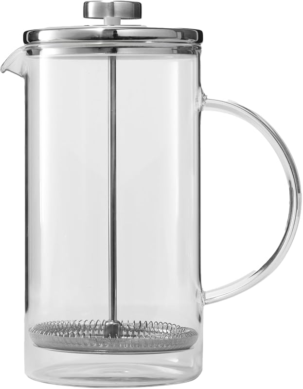 Public Goods 34 oz Borosilicate Glass French Press with Stainless Stee
