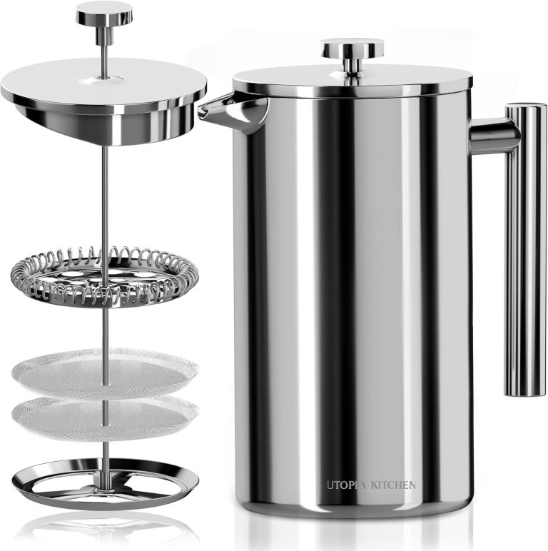 Utopia Kitchen 304 Stainless Steel French Press Review 2026: Durable & Insulated