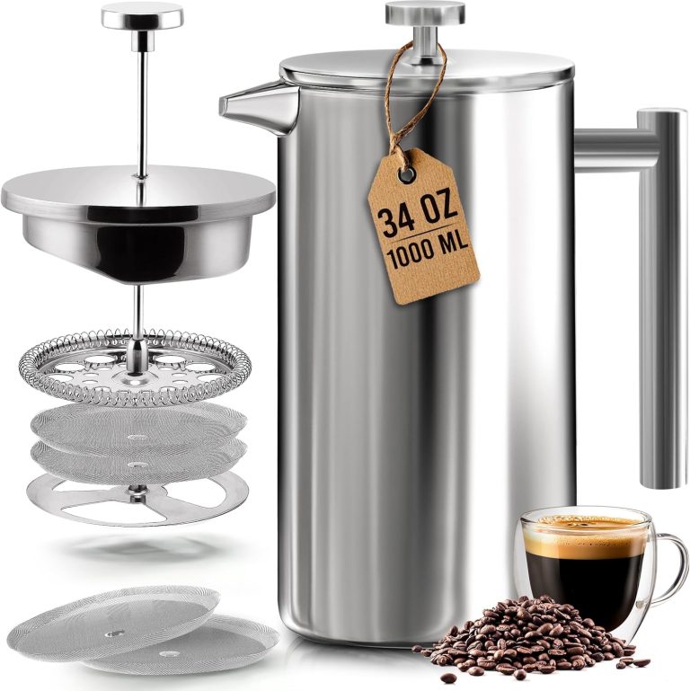Utopia Kitchen 304 Stainless Steel French Press Review 2026: Durable & Insulated