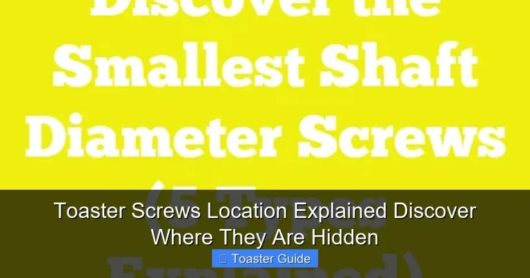 Toaster Screws Location Explained Discover Where They Are Hidden