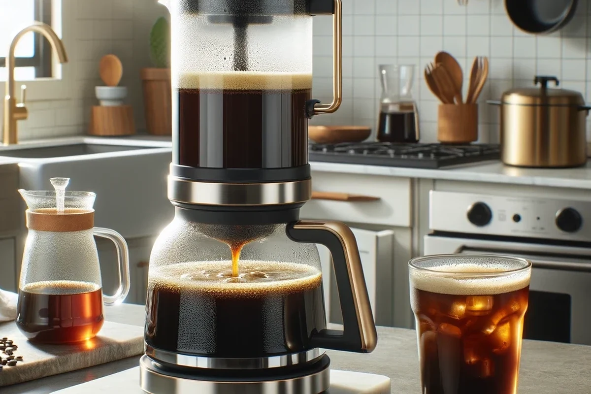 French press coffee maker being cleaned with warm water, soap, and a soft brush