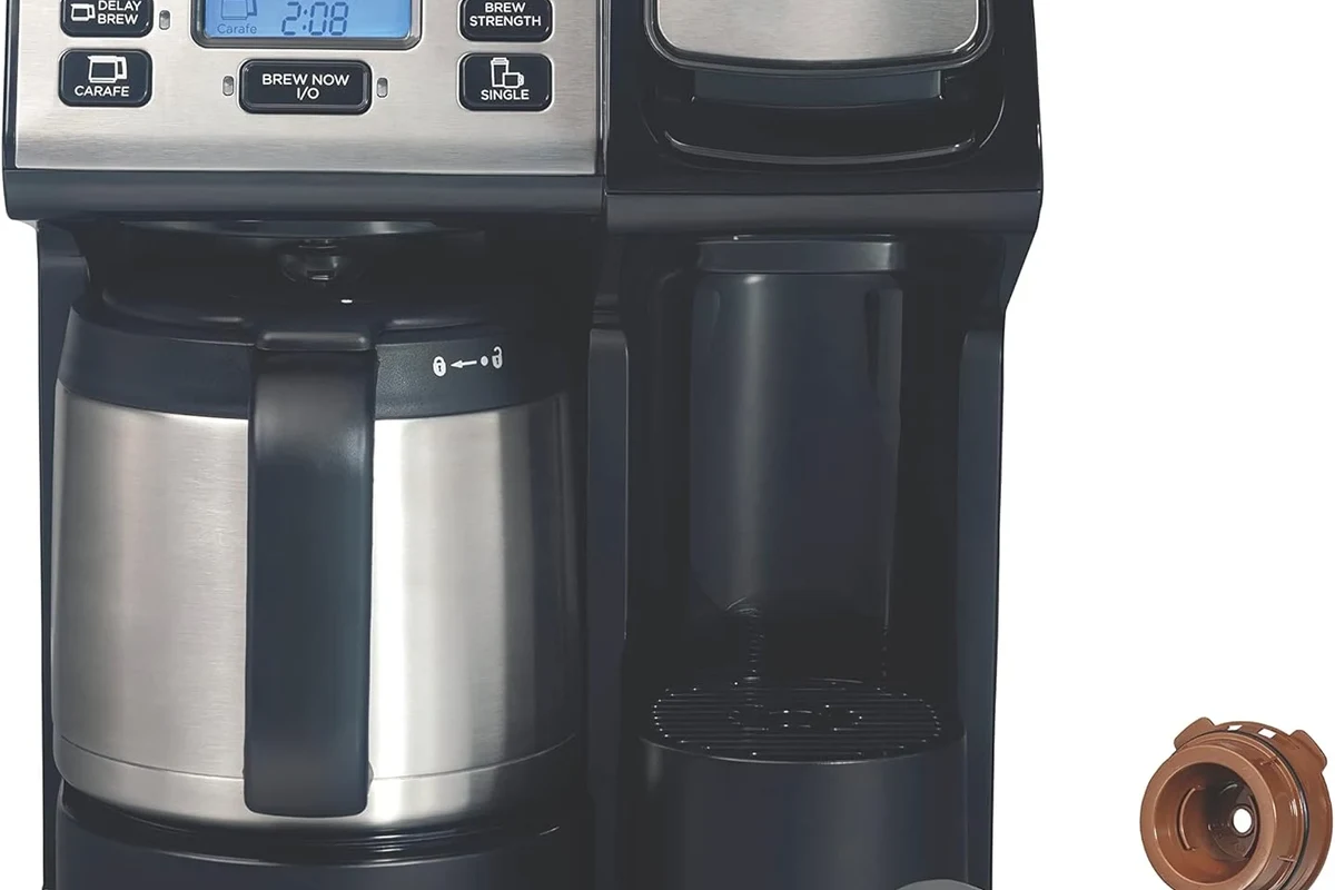 Beginner using a French press coffee maker with coarse grounds and hot water in a home kitchen