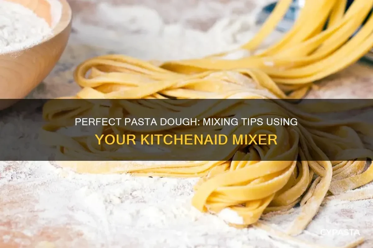 Fresh pasta dough with flour types including semolina, 00 flour, and all-purpose flour on a kitchen counter