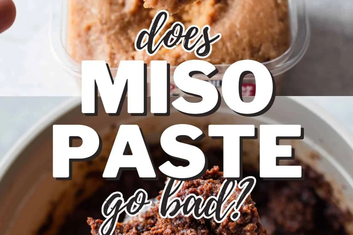 Open jar of miso paste in a kitchen with spoon and refrigerated storage scene