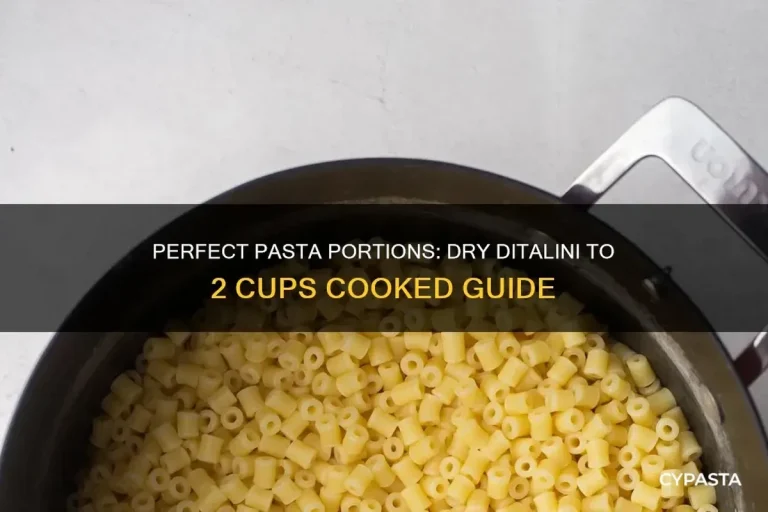 How Much Dry Pasta Is 2 Cups Cooked Simple Guide