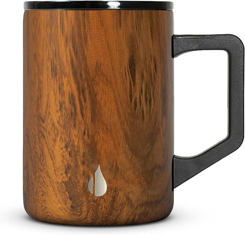 Elemental 16 oz Insulated Stainless Steel Coffee Mug with Lid and Hand