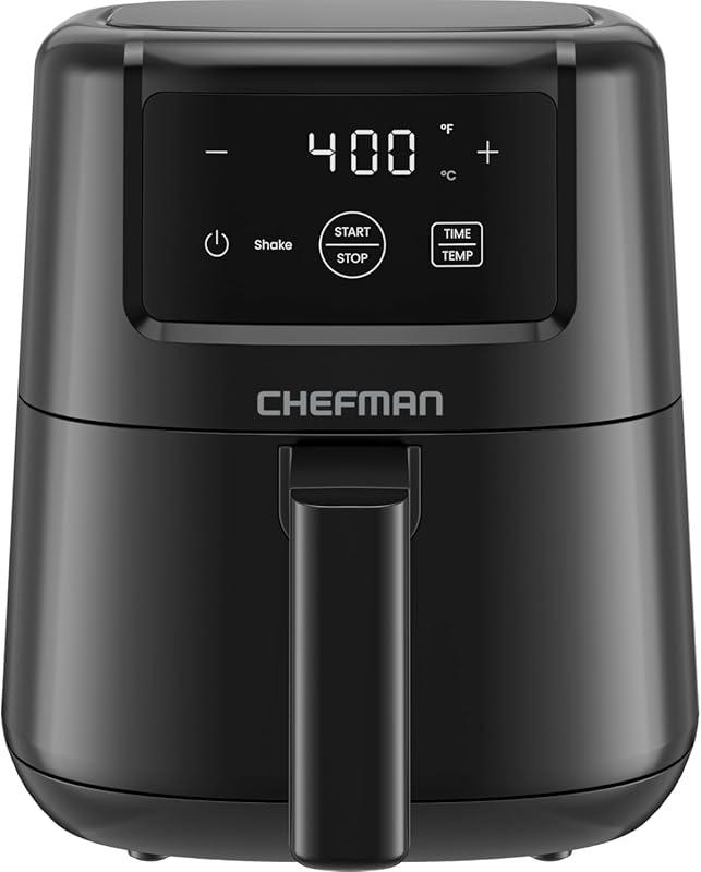 CHEFMAN 2 Qt Mini Air Fryer, Digital Timer, Shake Reminder, Nonstick B