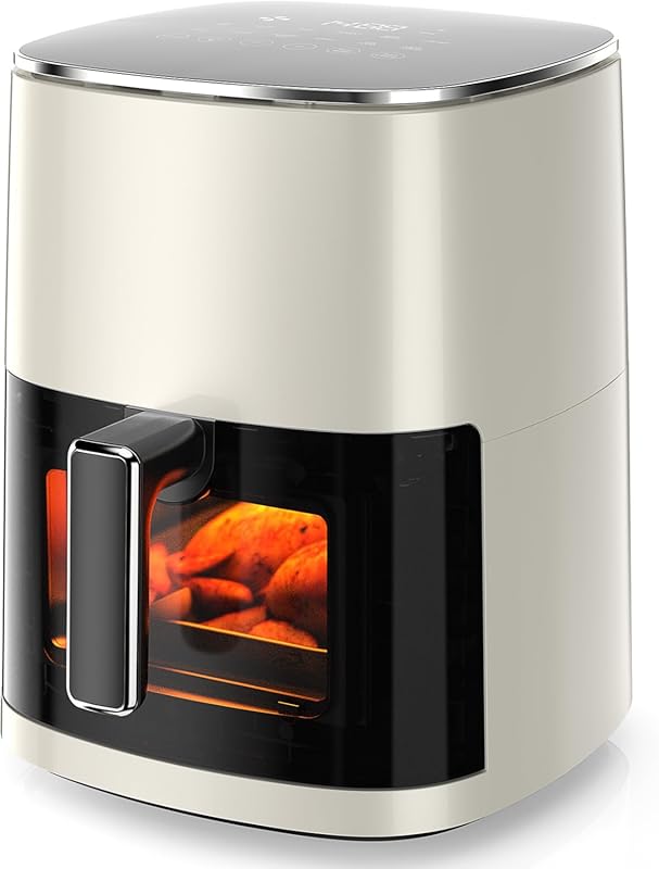 6QT Square Air Fryer with Window, 12 Modes, and Fast Heating