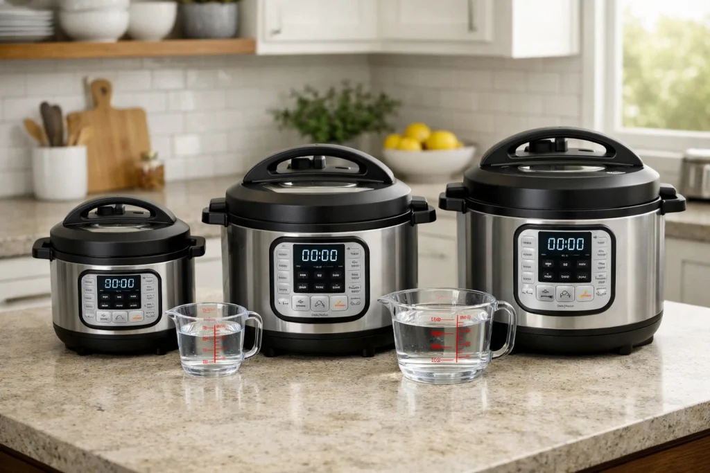 Instant Pot sizes for boiling water and everyday pressure cooking