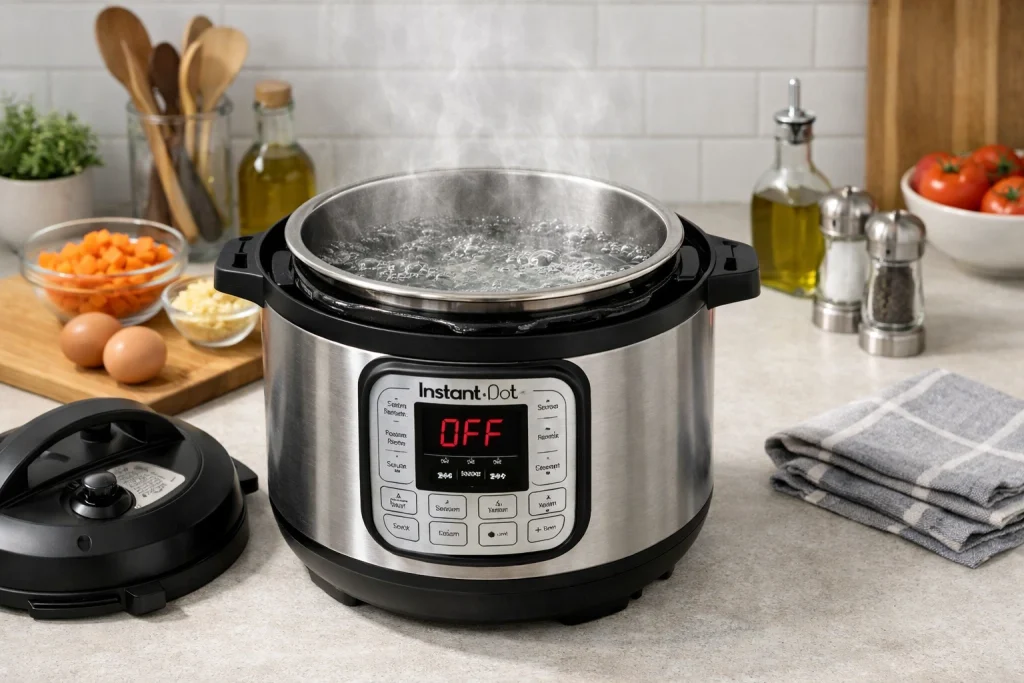 how to boil water in instant pot using the sauté function