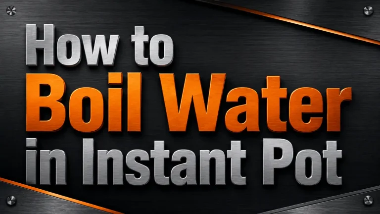 How to Boil Water in Instant Pot