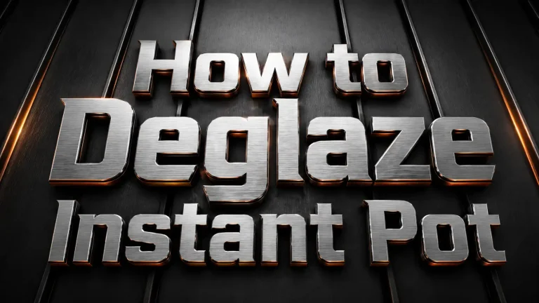 How to Deglaze Instant Pot