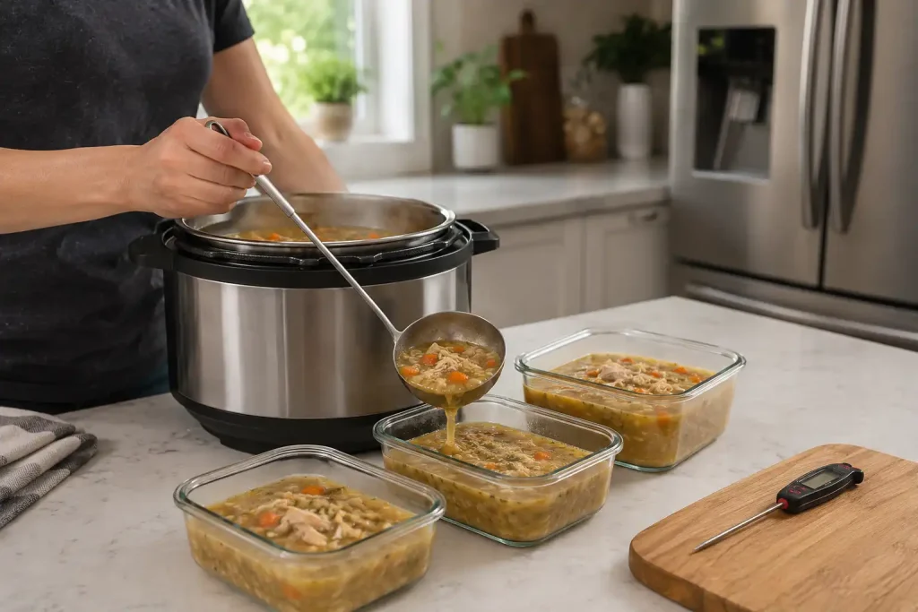 instant pot natural release food safety leftovers storage